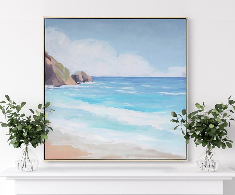 Golden Beach I Framed Canvas Painting Home Decor Online New Arrivals