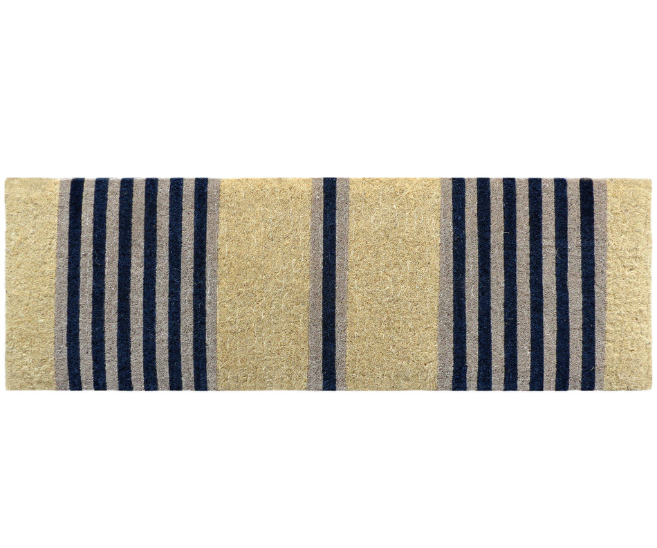 Classic Nautical Stripe Long Doormat 100% Coir