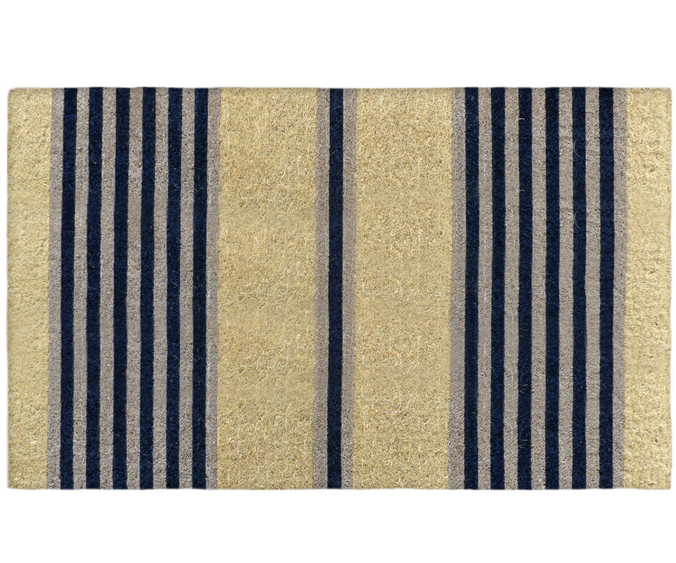 Classic Nautical Stripe 100% Coir Doormat