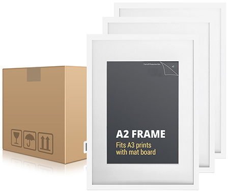 Box 12 A2 White Picture Frames