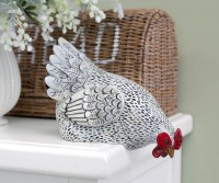 Harriet White Hen - Shelf Sitting Chicken