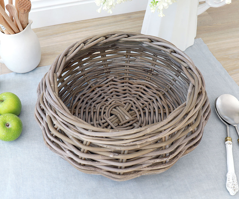 Amalfi Cane Basket Bowl Or Planter Large Produce Bowl Home