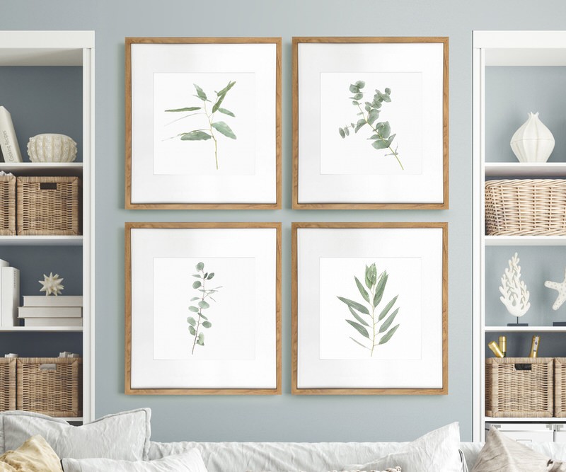 Kendale I Eucalyptus Botanical Print - Framed