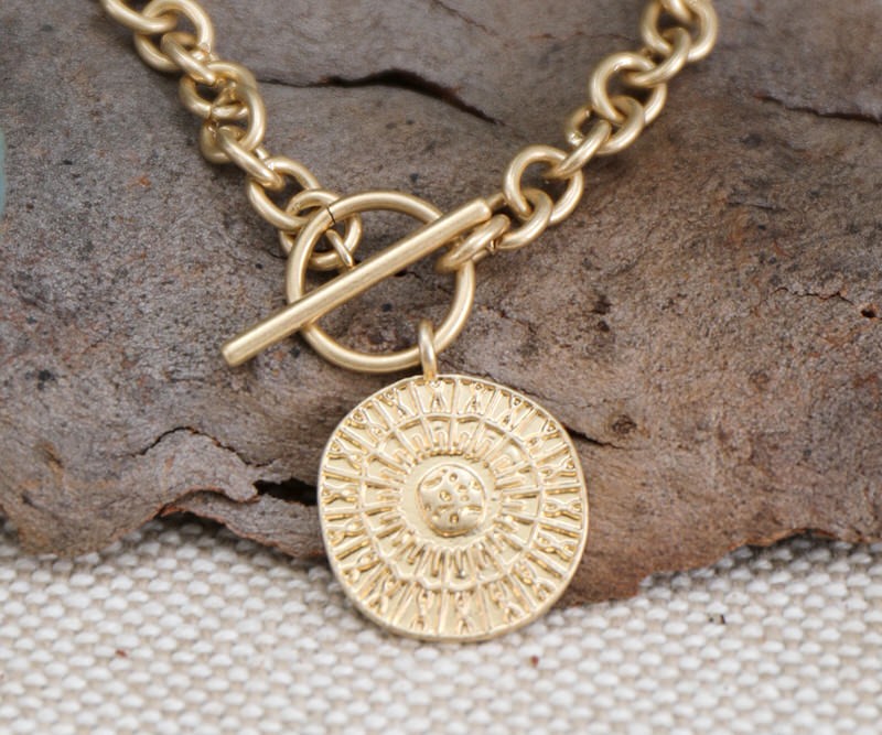 Arlo Gold Sun Disc Bracelet