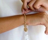 Arlo Gold Sun Disc Bracelet