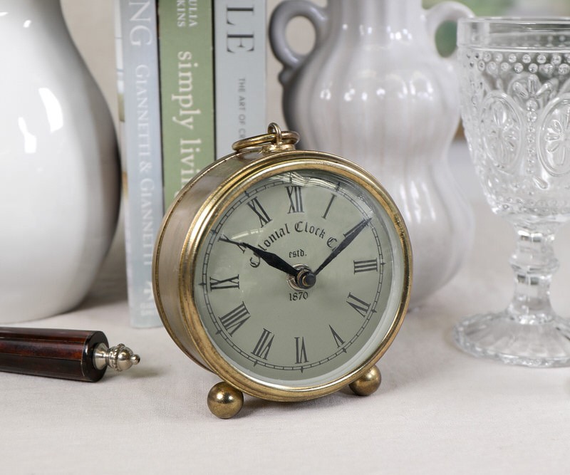 Chesterton Antique Gold Desk Clock - Beautiful home decor at French Knot