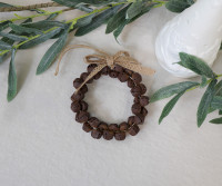 Mini Rusty Jingle Bell Wreath Tree Decoration