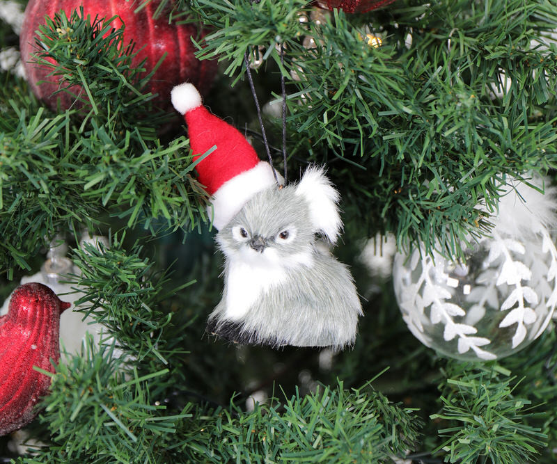 Blinky Koala with Santa Hat Decoration