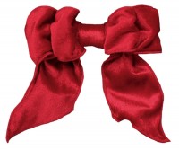 Red Velvet Bow on Clip