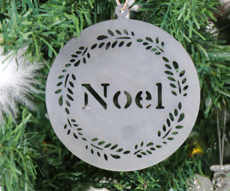 Noel Vintage Tin Christmas Decoration