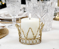 Regal Gold Crown Candle Wreath