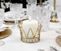 Regal Gold Crown Candle Wreath