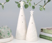 Wonderland Embossed White Porcelain Tree - Short