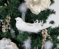 Liberty White Bird Tree Decoration