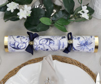 Set 6 Luxury Blue & White Christmas Crackers