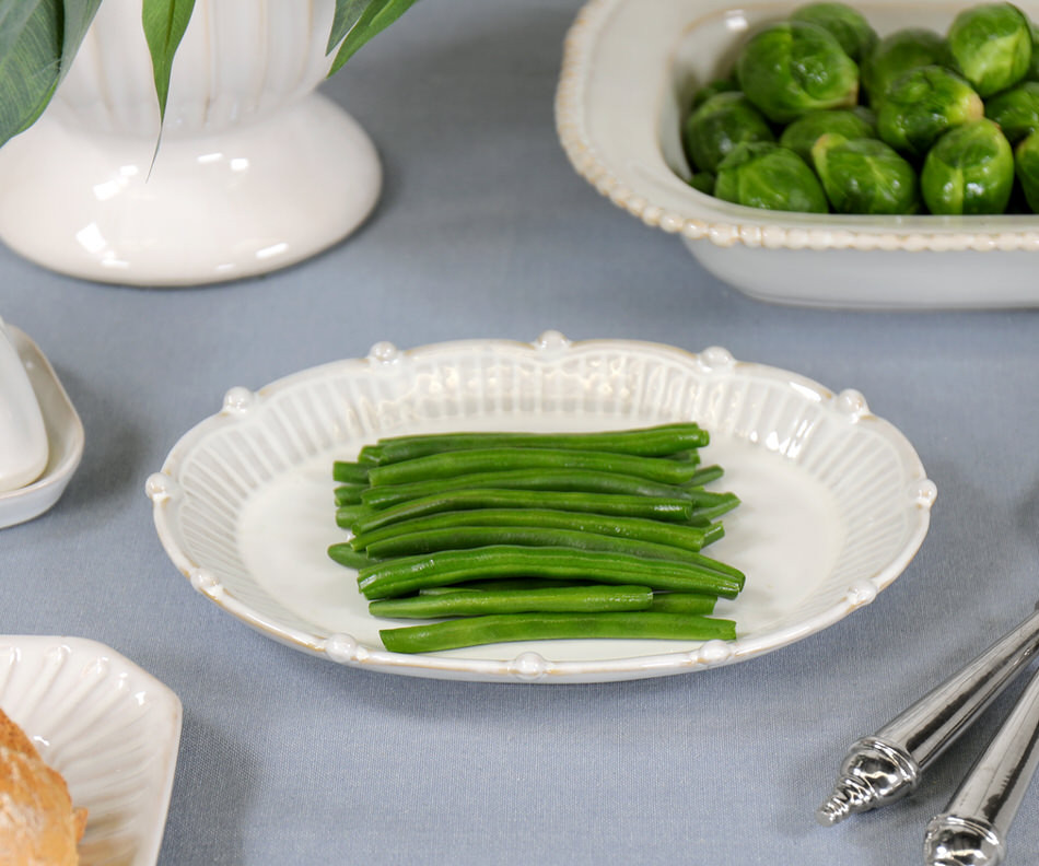 Oval Bistrot Beaded Serving Dish