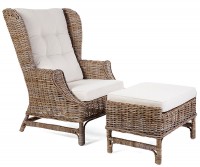 Highbury Rattan Wingback Armchair