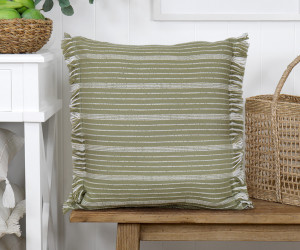 Dawson Green Stripe Cushion