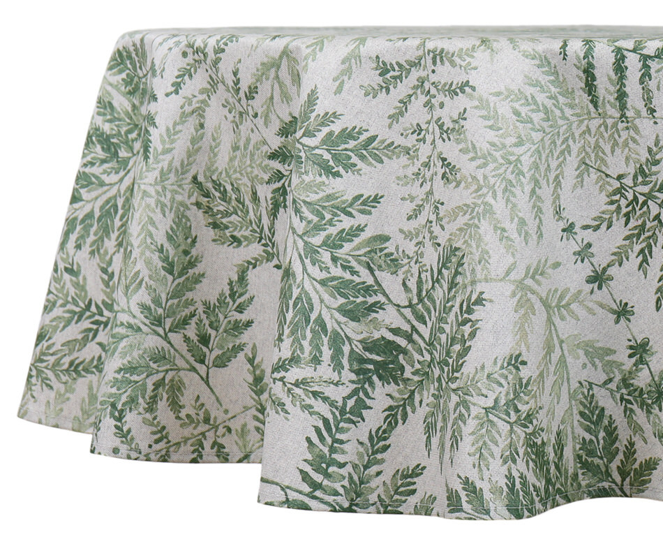 Verdilla Fern Wipe-Clean Round Tablecloth 150cm