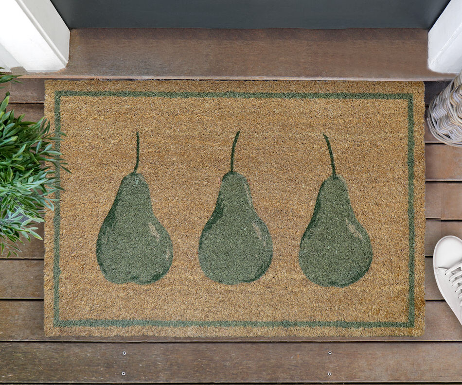 Large Green Pears Doormat 90cmx60cm