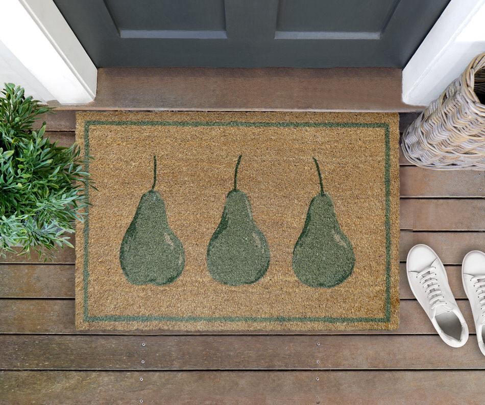 Large Green Pears Doormat 90cmx60cm