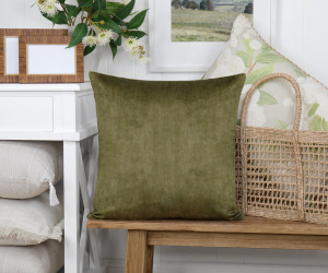 Somerset Moss Green Velvet Cushion