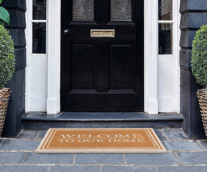 White Welcome To Our Home Doormat