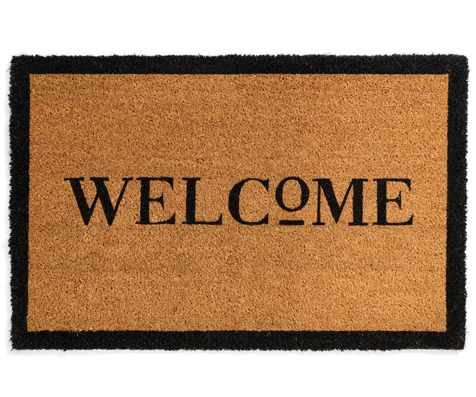 Black Sloane Welcome Doormat