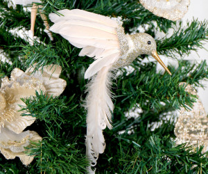 Athena Blush Hummingbird Tree Decoration