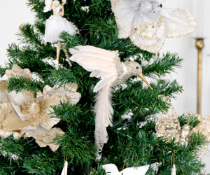 Athena Blush Hummingbird Tree Decoration