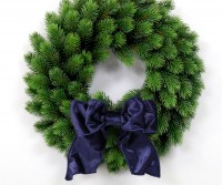 Navy Blue Velvet Bow on Clip