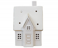 Large Woodford White Ceramic House with Lights