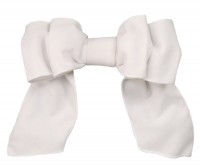 White Velvet Bow on Clip