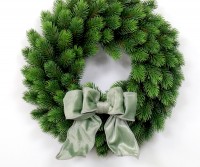 Soft Green Velvet Bow on Clip