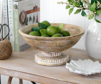 Lucca Mango Wood Fruit Bowl