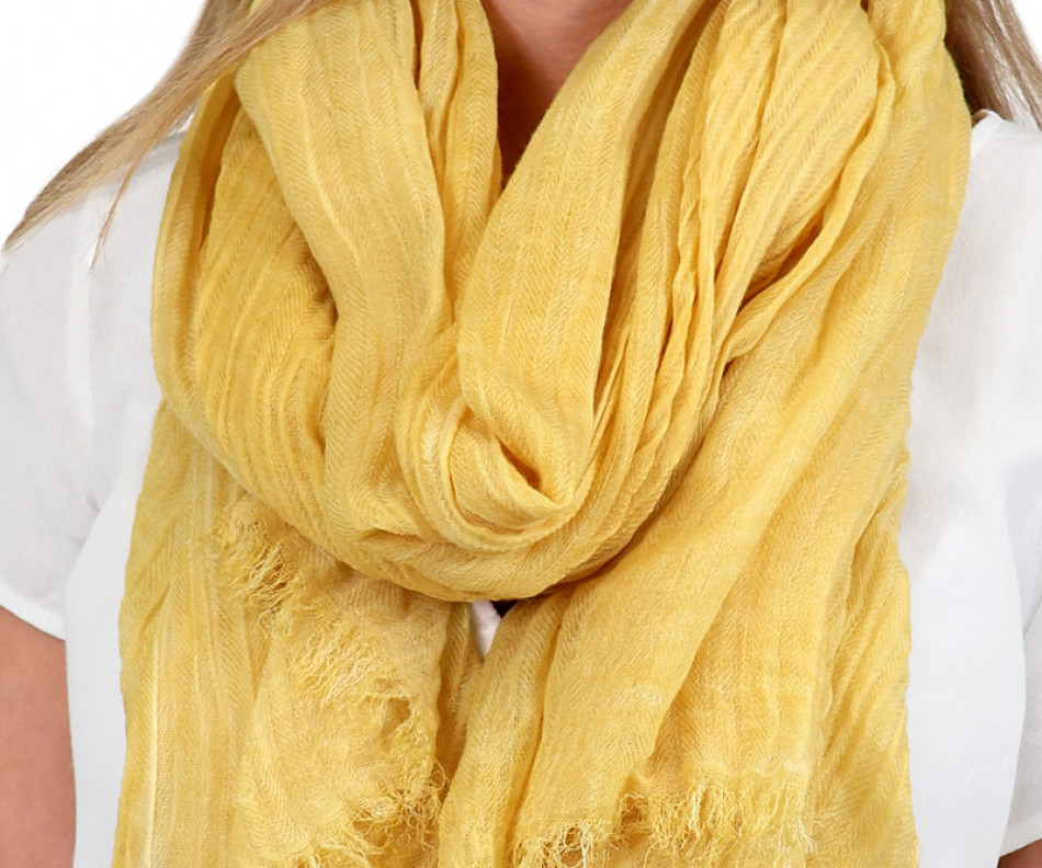 Sun-Kissed Yellow Muslin Scarf