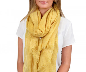 Sun-Kissed Yellow Muslin Scarf