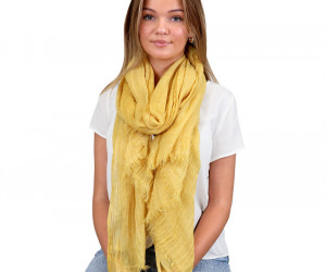 Sun-Kissed Yellow Muslin Scarf