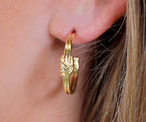 Eternal Gold Knot Hoop Earrings