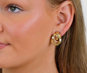 Aria Gold Knot Earrings