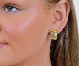 Mirage Gold Cross Earrings