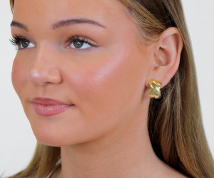 Mirage Gold Cross Earrings