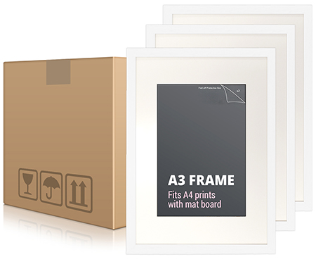 Box 12 A3 White Picture Frames