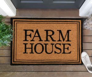 Black Oxford Farm House Doormat