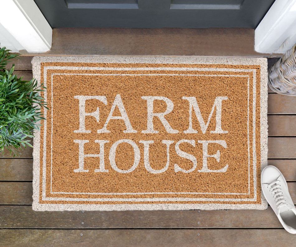 White Oxford Farm House Doormat