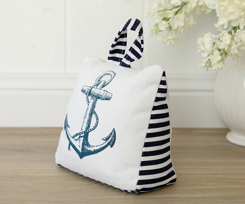 Anchor Doorstop - Blue Nautical Door Stop