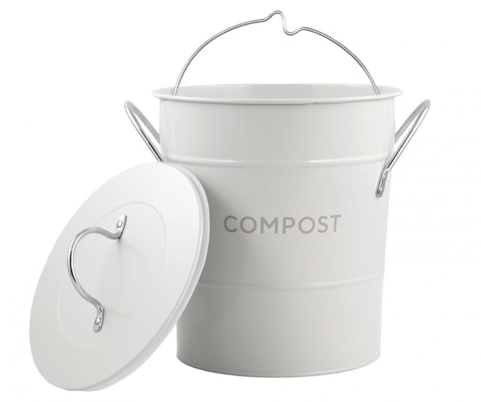 Kitchen Compost Bin - Chalk