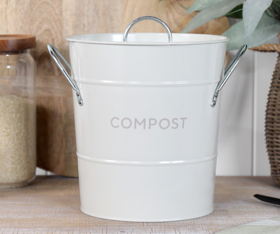 Kitchen Compost Bin - Chalk