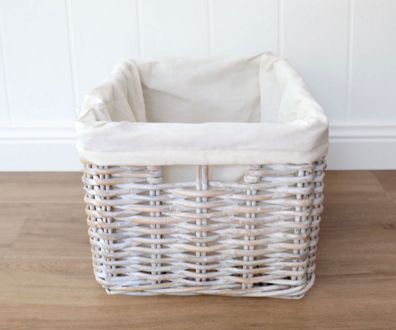 white cane storage baskets