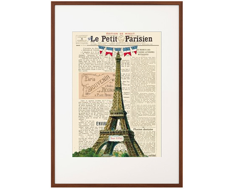 Paris Newspaper Eiffel Tower Poster Print - Wall Art Online - A range ...